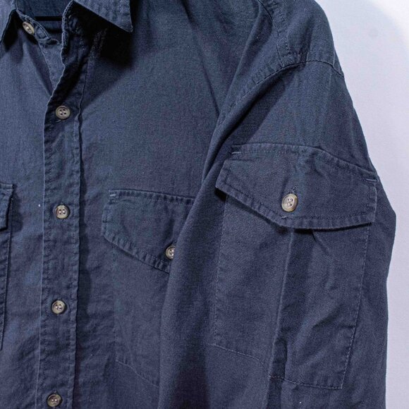 Marlboro Utility Short Sleeve Button Shirt Medium VTG 90s Retro Streetwear - Picture 5 of 5